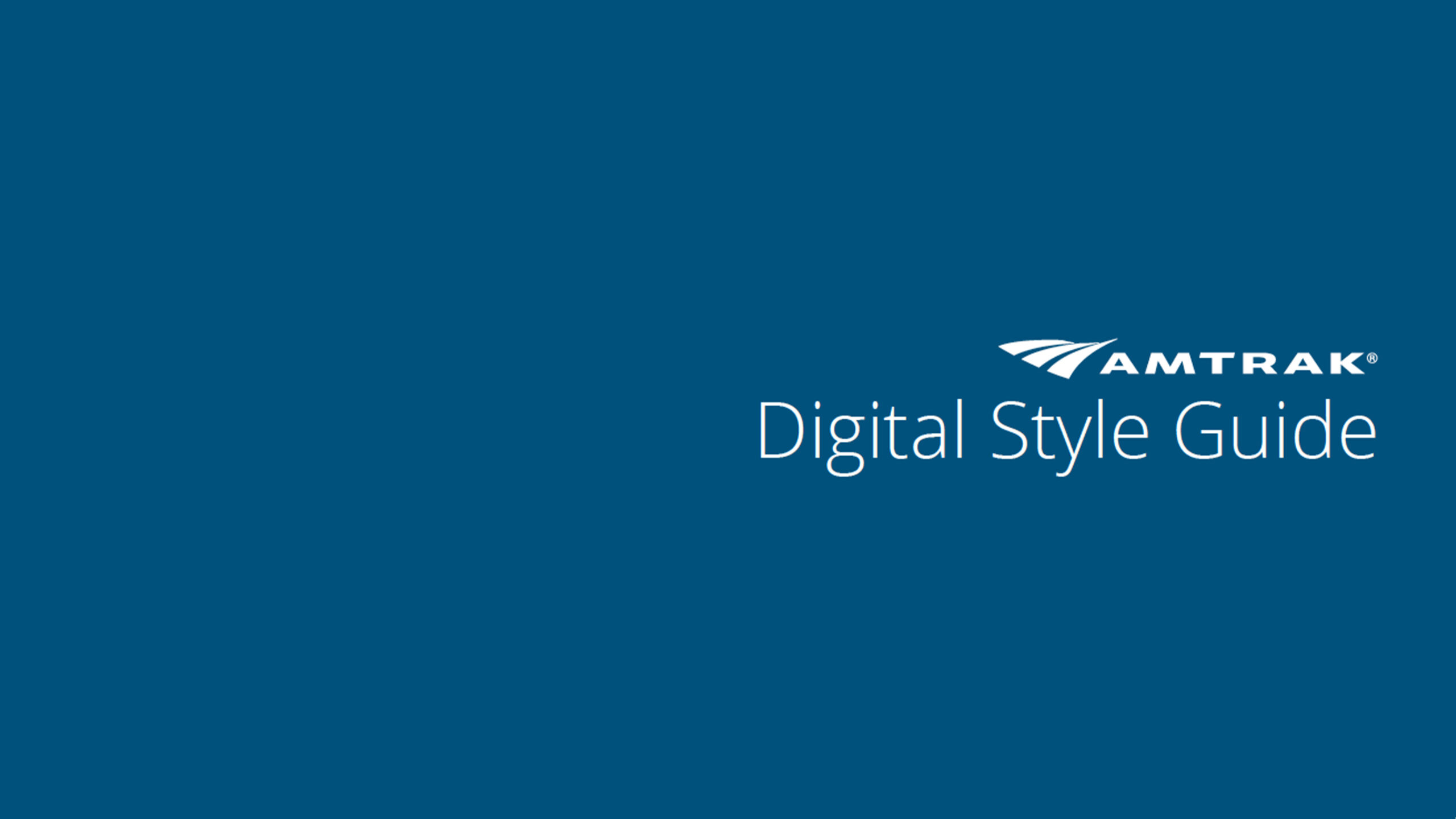 Amtrak Digital Style Guide